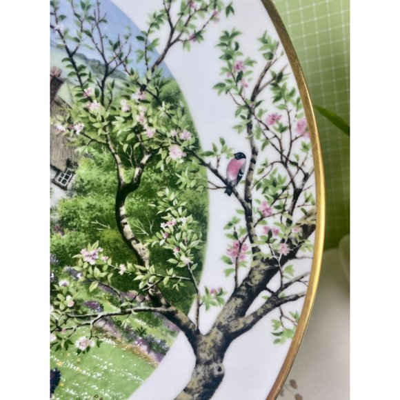 Franklin porcelain plate by Peter Banett, made in England, blue 9 1/4", Limited - Picture 6 of 17